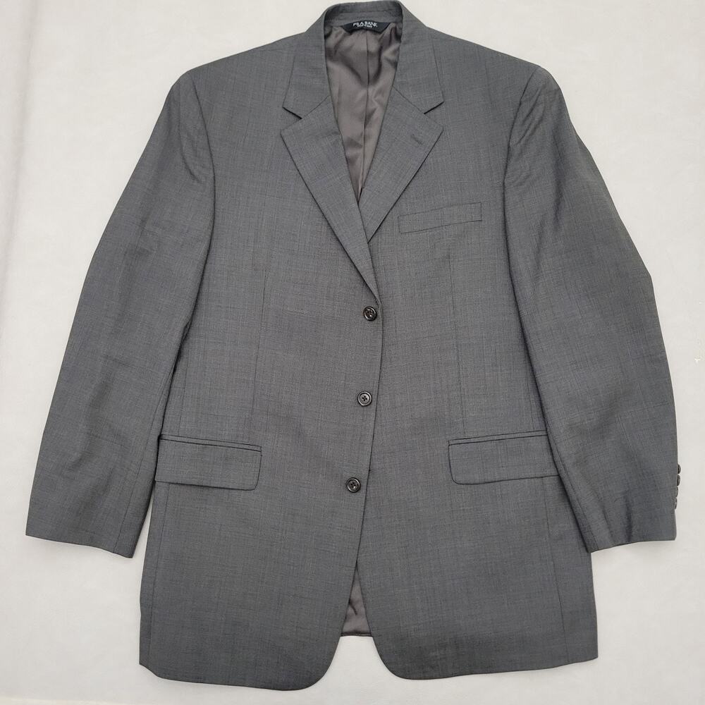 Jos A Bank Mens 100% Wool Blazer Sport Coat Size 44 L 3 Button
